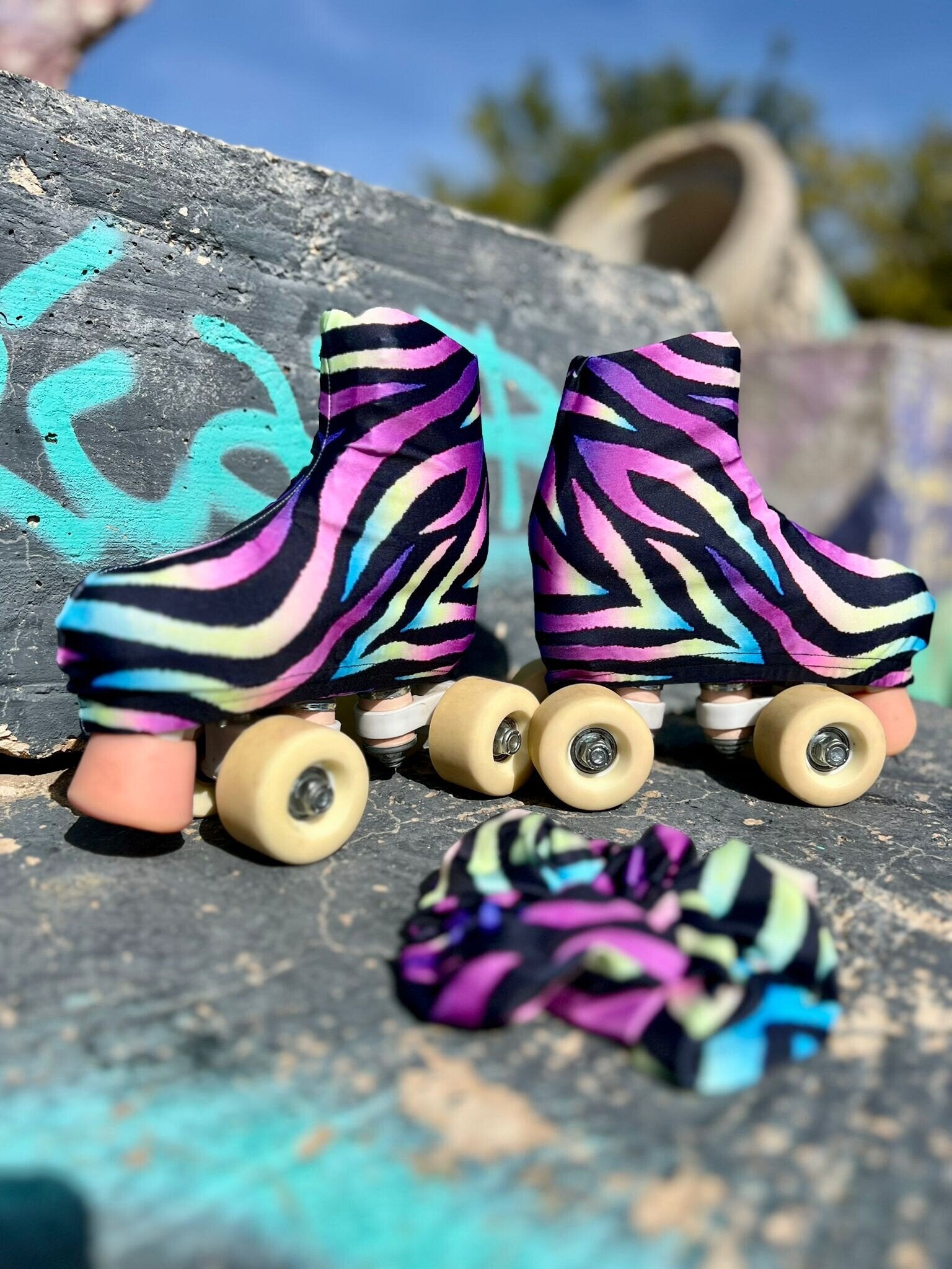 🦓 Fundas cubrepatín CEBRA MORADA