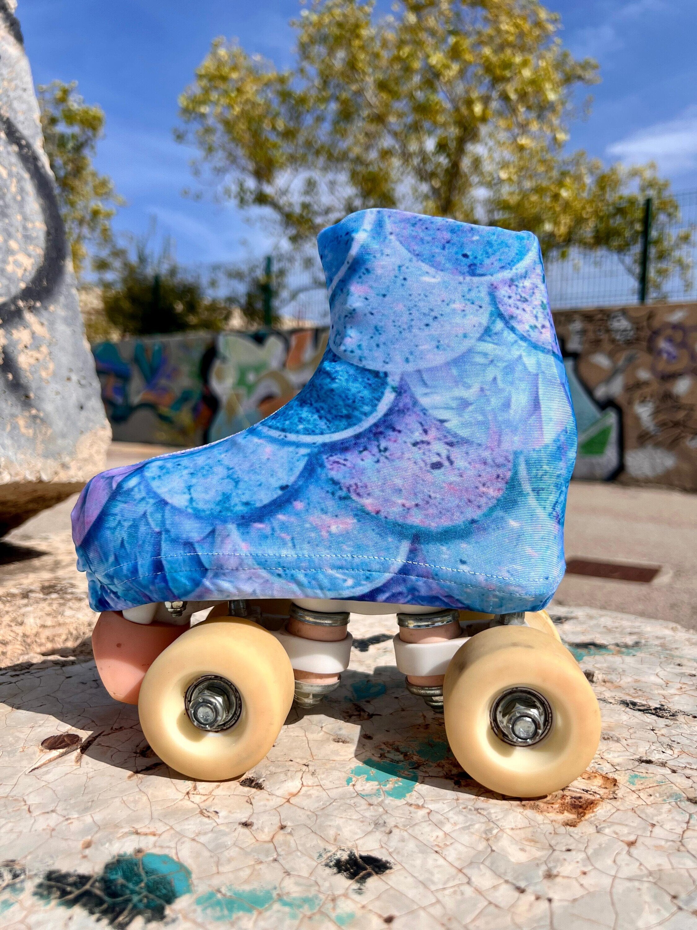 Fundas cubrepatines ESCAMAS 🐚 | Diseño sirena en tonos azules y lilas