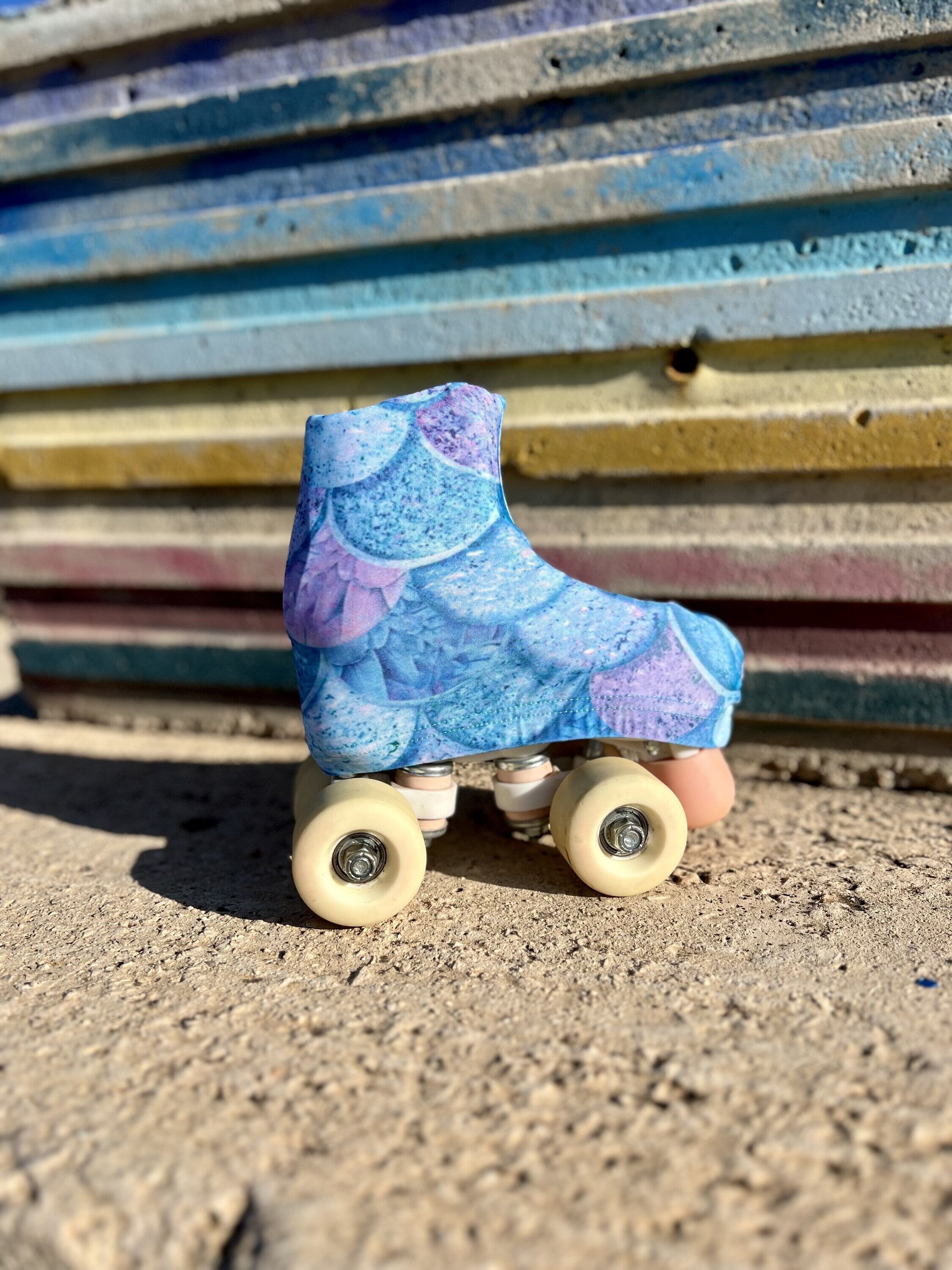 Fundas cubrepatines ESCAMAS 🐚 | Diseño sirena en tonos azules y lilas