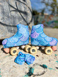 Fundas cubrepatines ESCAMAS 🐚 | Diseño sirena en tonos azules y lilas
